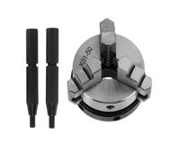 K01-50 50mm Mini 3 Jaw Self-Centering Reversible M14 Thread Lathe Chuck w/Lock Rods & Connecting Rod for Wood Lathe DIY(K01-50 Chuck)