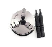 K01-50/K01-63/K01-80B/K01-100B High Precision Lathe Chucks, Self-Centering 3-jaw Chucks, with 2PCS M14/M16/M24 Locking Rods, for Woodworking Lathes and Electric Drills(63mm)