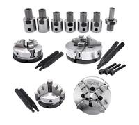 K01-50 Lathe Chuck 3 Jaw 4 Jaw M14*1 Connecting Rod K01-63 80 K02-50 63 80B Self-Centering Mini DIY Metal for Wood Lathe Tools (Color : K01-50)