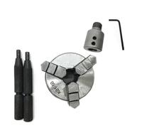 K01-50 Lathe Chuck 50mm 2" 3 Jaws Mini Manual Self-Centering 6 8 10 12 14mm M14 Inner Diameter Connector(K01-50 with 10mm)