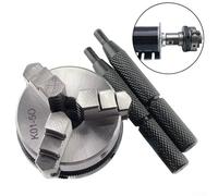K01-50 M14x1 Manual Drill Chuck Three Jaw for Woodworking Machine with High-Hardness Steel Construction, 1-33mm Clamping Range and Threaded Mount