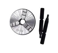 K01-63 63mm Lathe Chuck 3 Jaws Woodworking Hand Chuck with Mounting Thread Screw Rod Self-Centering Lathe Chuck Tool