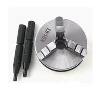K01-63 63mm Lathe Mini Chuck 3 Jaws Woodworking Hand Chuck with Mounting Thread Screw Rod Self-Centering