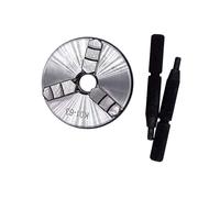 K01-63 Lathe Chuck 3 Jaws Woodworking Hand Chuck with Mounting Thread Screw Rod Self-Centering Lathe Chuck Tool 63mm
