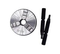 K01-63 Lathe Mini Chuck 3 Jaws Woodworking Hand Chuck with Mounting Screw Rod Self-Centering Lathe Chuck Tool 63mm