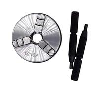K01-63 Lathe Mini Chuck 3 Jaws Woodworking Hand Chuck with Mounting Thread Screw Rod Self-Centering Lathe Tool 63mm
