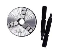 K01-63 Lathe Mini Chuck 3 Jaws Woodworking Hand Chuck with Mounting Thread Screw Rod Self-Centering Lathe Tool 63mm
