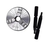 K01-63 Lathe Mini Chuck 3 Jaws Woodworking Hand Chuck with Mounting Thread Screw Rod Self-Centering Lathe Tool 63mm