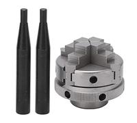 K02~50 4 Jaw Self Centering Lathe Chuck, 2 M14 Reversible Mini Industrial Lathe Chuck Jaw with 2 Lock Rod for CNC Router Engraving Milling Machine
