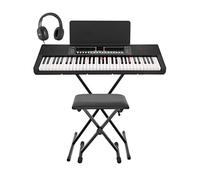 K1+ 61-Key Keyboard Piano with Stand for Beginner with Touch Sensitive Light up Keys & Bluetooth by Gear4music