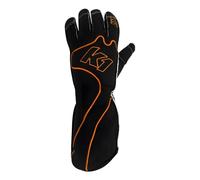 K1 RaceGear RS1 Single Ply Cotton/Polyester Driving Gloves, Black/Orange, XL (Pair)