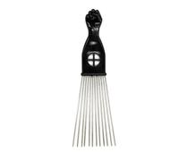 K1 Wide Tooth Detangling Rake Comb Abs Aluminum Black