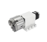 K11-100mm Three-jaw Chuck with 50:1/100:1 Fourth axis Rotation, Backlash-Free Harmonic Reducer and 65mm Tailstock(100-1)