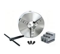 K11-130 3-Jaw Self-Centering Lathe Chuck, Precision 0.1mm, Max 3000 RPM, 100N.m, for Turning External Diameters/end Faces/chamfering/Drilling/Threading On Small Bench Lathes