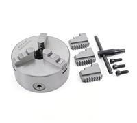 K11-130 Three-Jaw Self-Centering Lathe Chuck with Reverse Jaws and 3-M8 Bolts, Accuracy 0.03mm, for Lathes, Milling Machines, and CNC Machining Centers