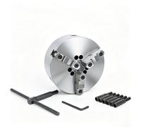K11-200/K11-250 A15/A16 Short Taper Direct-Mount 3-Jaw Self-Centering Chuck, 0.03mm Precision, for CA6140/CK6140/CA6150/CK6150 CNC Lathes Heavy Cuts & Bar Feeding(200mm)
