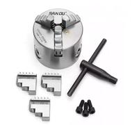K11 80 3-Jaw Lathe Chuck Manual Self-Centering Metal K11-80 Lathe Chuck with Jaws Turning Machine Tools Accessories