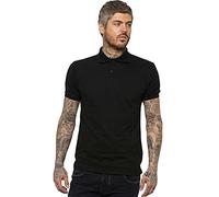 K11 - KZPL105 Mens Polo Shirt Pique T Shirts Tee New Golf Work Casual Plain Short Sleeve Top Black XL