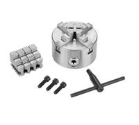 K12-130 130mm 5'' Self Centering Lathe Chuck 4 Jaw Hardened Reversible Mounting Tool for Woodworking