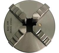 K12-130 4-Jaw Self-Centering Lathe Chuck 130mm - Manual Power, Hardened Steel Jaws, Compact Devise