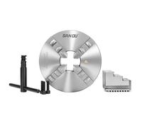 K12-200 Four jaw Lathe Chuck 8'' inch 200mm Lathe Tool Accessory with Hardened Steel for Bench Lathe