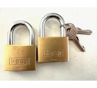 K12050D2 Kasp 120 Series Brass Padlock 50mm Twin Pack