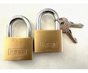 K12050D2 Kasp 120 Series Brass Padlock 50mm Twin Pack