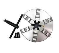 K13-100/125/130/160/200/250 6-Jaw Self-Centering Chuck, High Precision Power Lathe Chuck with 0.05mm Concentricity, for CNC Turning and Grinding Machines(250mm)