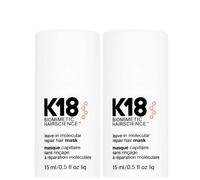 K18 - Bundles Duo: Biomimetic Hairscience Leave-In Molecular Repair Hair Mask 15ml x 2 for Women