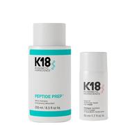 K18 Peptide Prep Detox Shampoo 250ml and Leave-In Molecular Repair Hair Mask 50ml Duo