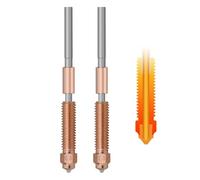 K1C Nozzle 0.8*1.0mm 2pcs Unicorn Quick Plug Ender 3 V3 Nozzle Fits K1C/K1 Max 3D Printer Ceramic Heater Block Hot End Accessory Replacement, Thermal Cut from Titanium Copper Alloy and Hardened Steel