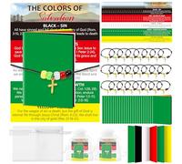 K1tpde 24 Pack Wordless Book Plan of Salvation Wristband Bracelets Gift with Prayer Pocket Cards, 5 Color Jesus Booklet Bible Salvation Cards Prayer Bracelet Faith Gifts for Teens Women Christian Tool