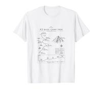 K2 Base Camp Trek Pakistan Hiking Map Route V1 Value Graphic T-Shirt, Men, White, XL