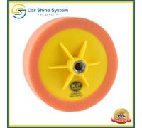 K2 Polishing Pad Backing Plate Medium Sponge Paint Cut M14 Thread ORANGE - 150mm