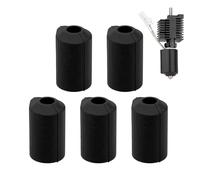 K2 Plus Combo 5 Pcs Silicone Socks, 3D Printer Hotend Nozzles xirbbo Silicone Cover, Heating Block Heat Insulation Cover, K2 Plus Accessories 3D Printer Heater Block Cover for K2 Plus Extruder Hotend