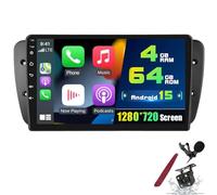K2 Pro,4+64G Android 15 Car Stereo for S-EAT Ibiza 6J IV 2009-2014, 9'' 2K Touchscreen, Wireless CarPlay Android Auto, 32EQ, 5G WiFi, Bluetooth, 1080P Camera