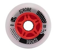 K2 Skate Unisex - Adult Strobe 90 mm 2 Pack Light Inline Skate Wheels, White