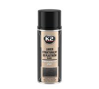 K2 Structure Black Bumper TEXTURED SPRAY Paint Restore Plastic FAST DRYING 400ml