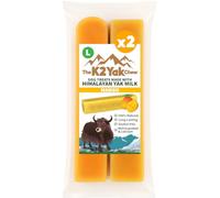 K2 Yak Chews Mango Flavour Dog Treat - Natural Himalayan Yak Milk Chew, Extra Long Lasting Dental Stick for Large & Strong Chewers, Vegetarian, Gluten & Grain Free (100-120g, Pack of 2)