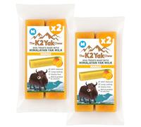 K2 Yak Chews Mango Flavour Dog Treat - Natural Himalayan Yak Milk Chew, Long Lasting Dental Stick for Medium Dogs, Vegetarian, Gluten & Grain Free (70-80g, Pack of 4)