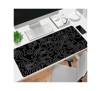 (K20, XXL-400X900X2MM) Black and White Lines Mousepad HD Printing Computer Alfombrilla Gaming Mouse Pad Keyboard PC Tapis De Souris Mausepad Deskmat