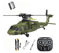 K200 Simulation 6CH RC Helicopter, 2.4G 6-Axis Gyroscope Aerobatic Remote Control Helicopter with Optical Flow Positioning,Green,1 Battery