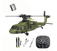 K200 UH-60 BlackHawkk RC Helicopter with 6-Axis Gyroscope & One-Key Inverted Flight, 2.4G 6CH Remote Control Helicopter with Altitude Hold & Optical Flow Positioning for Adults - RTF