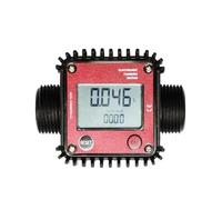 K24 Digital Turbine Flow Meter With LCD Display Fuel Oil Diesel Water Gear Plastic Stainless Threaded Low Repeatability, High Sensitivity(Model2)