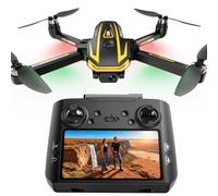 K24 Drones with Camera Eis 4K professional for Adults,4.5" Screen on Controller,2 Pcs Batteries,Optical Flow Positioning,Headless Motor,RC Quadcopter Toy Birthday Gifts for Beginners Men,Under 249g,C0