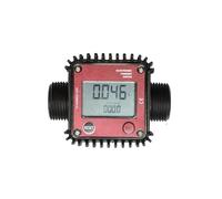 K24 Electronic Turbine Flow Meter Digital Fuel Oil Diesel Water Gear Flowmeter High Precision Plastic Stainless Threaded Low Error(PPS G1 EX Thread)