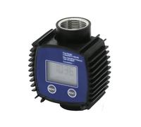 K24 Electronic Turbine Flow Meter Digital Fuel Oil Diesel Water Gear Flowmeter High Precision Plastic Stainless Threaded Low Error(SS304 G1 IN Thread)