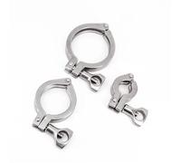 K25.4-119mm 0.5" 0.75" 1" 1.5" 2" 2.5" 3" 4" Tri Clamp SUS 304 Stainless Steel Pipe Fitting Connector (K91mm 380g)