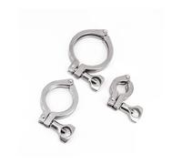 K25.4-119mm 0.5" .75" 1" 1. 2" 2. 3" 4" Tri Clamp SUS 304 Stainless Steel Pipe Fitting Connector (K145mm 370g)