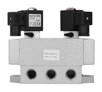 K25D2H - 10 Pneumatic Solenoid Valve, 2 Position 5 Way Wireless Electric Controller, G3/8in Aluminium Alloy Valve with Manual Override, High Flow 100cm³/min for Industrial (DC12V)